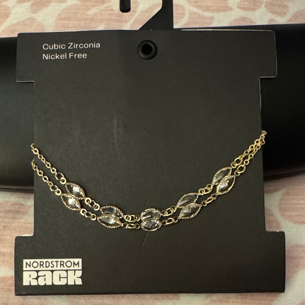 Nordstrom Gold and Silver Leaf Necklace